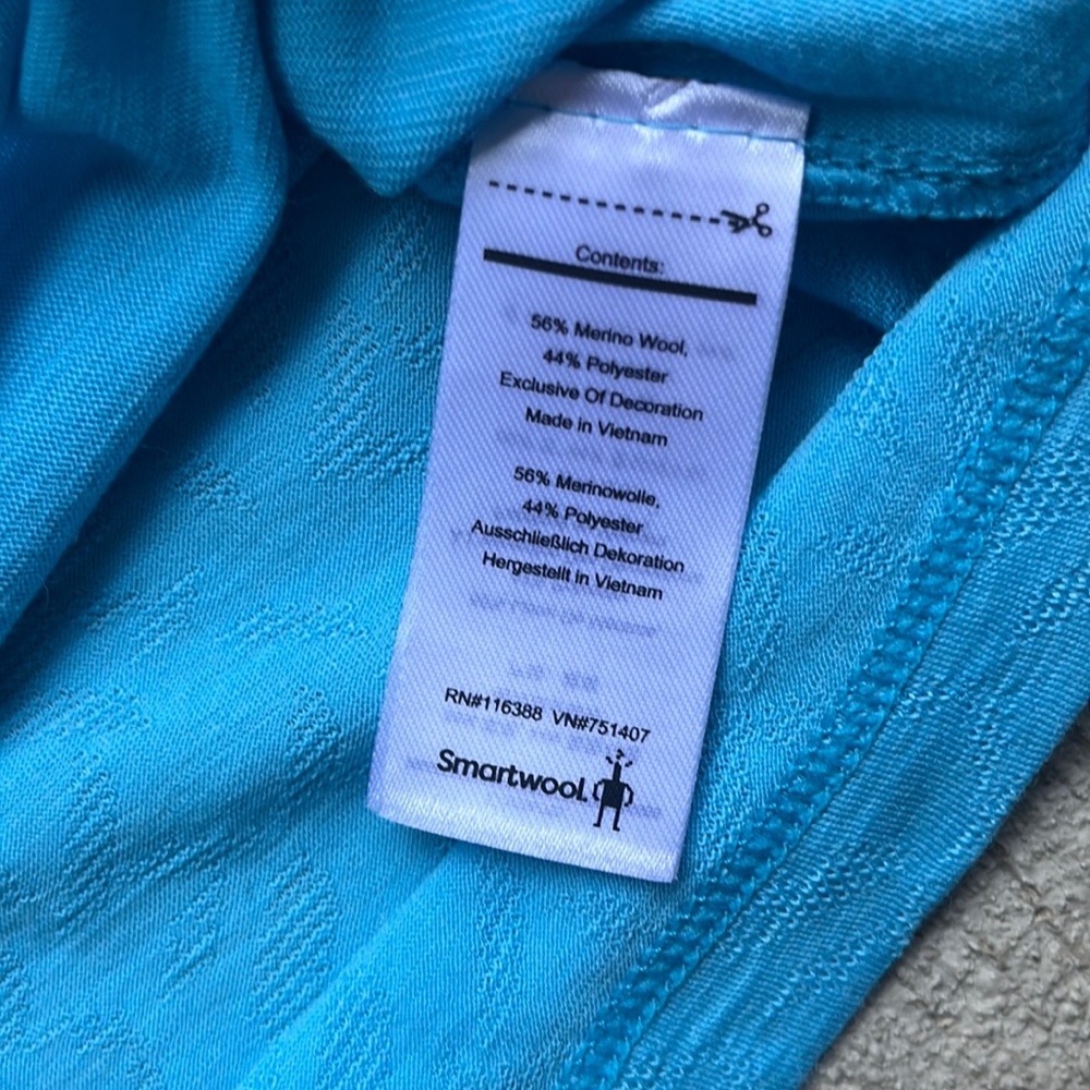 Smartwool Womens Merino Sport 150 Tank Ocean Spray Blue Size XL NWT - Picture 3 of 7